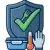 Food safety shield icon